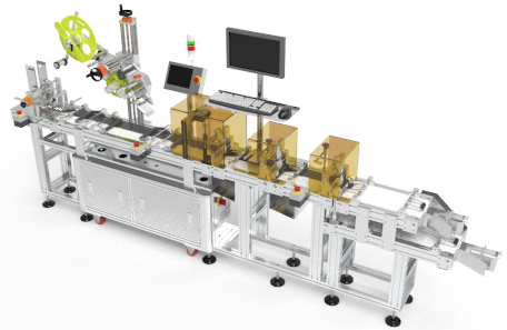 包裝袋分頁貼標機
